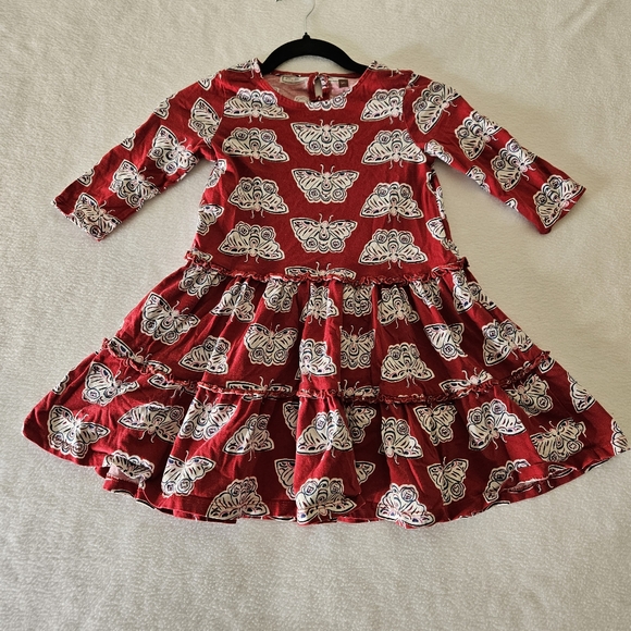 Tea Collection Other - Tea Burgundy Patterned Kids Dress